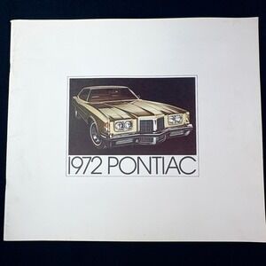 1972 Pontiac Sales Brochure Catalog GTO Trans Am Firebird Grand Prix Vintage